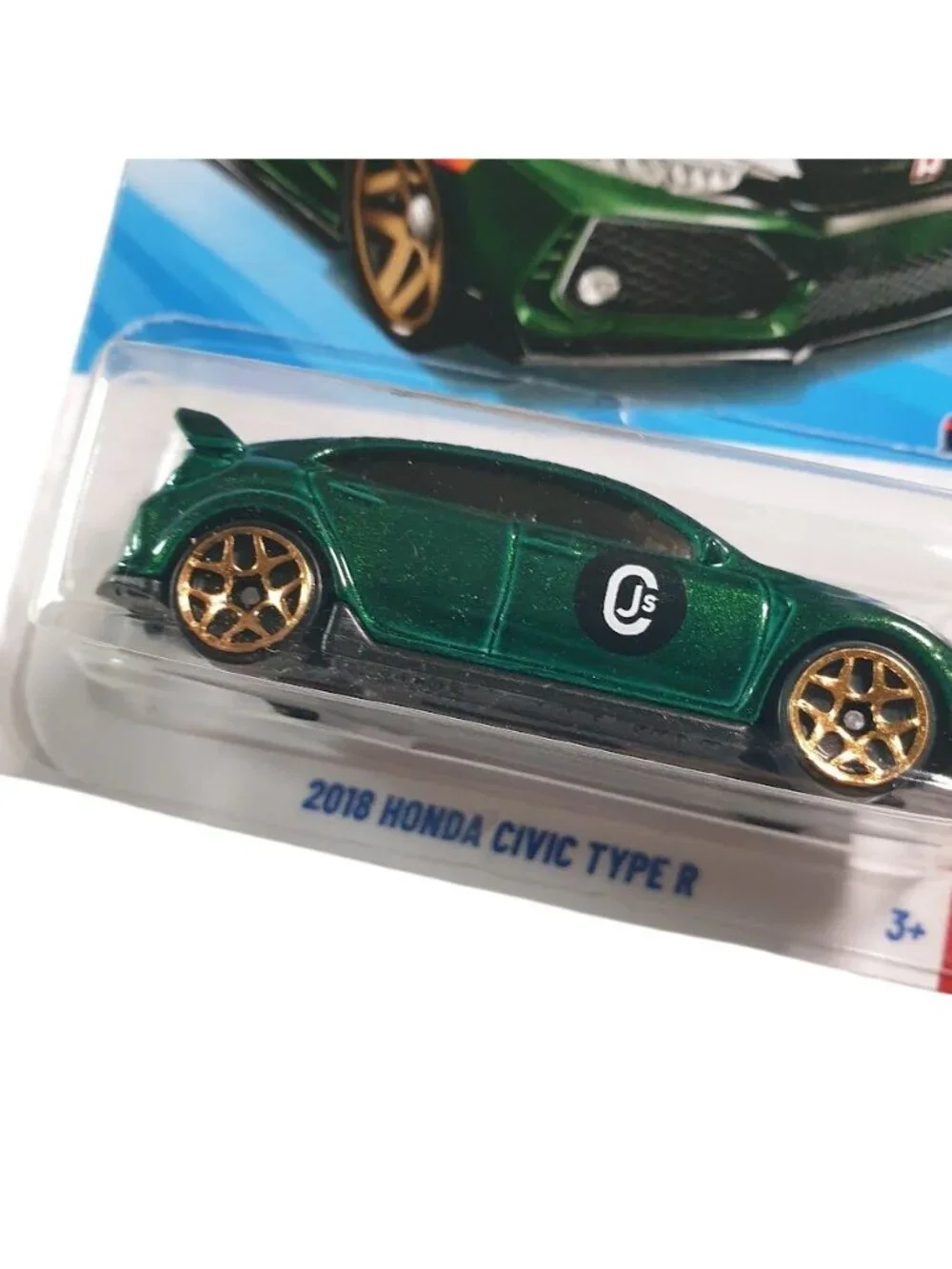 Hot Wheels 2018 Honda Civic Type R Night Speed Series Green Gold Wheels Mattel